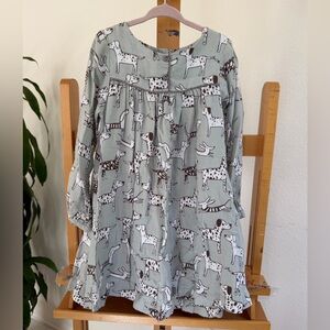 Next Kids Dress with Animal Print in Gray and White